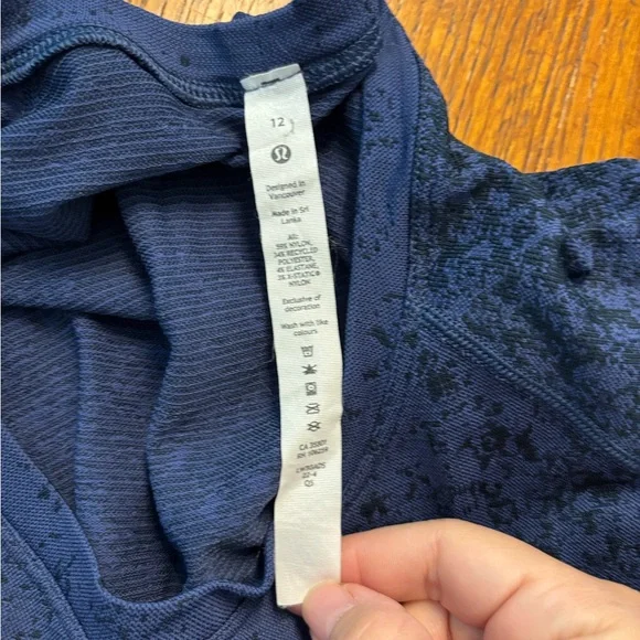 LULULEMON Dark Blue Swiftly Tech Long Sleeve 2.0 Crew Top 12 large - Picture 6 of 8